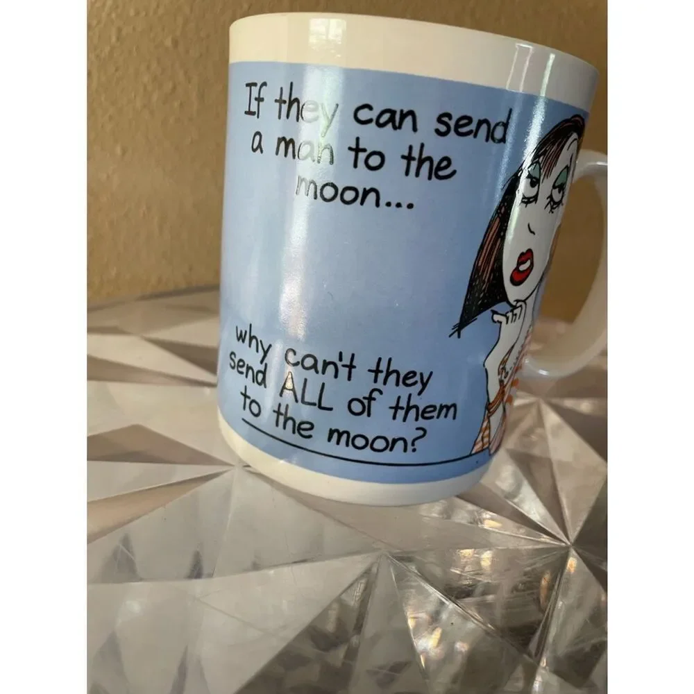 Shoebox Vintage Men Belong On The Moon Mug!